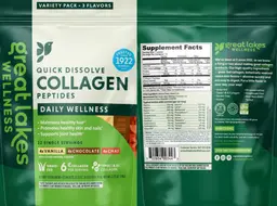 Label for Quick Dissolve Collagen Peptides Variety Pack Chocolate