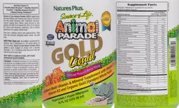 Label for Gold Liquid Natural Tropical Berry Flavor