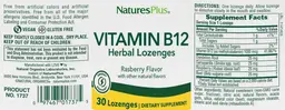Vitamin B12 Herbal Lozenges Raspberry Fl