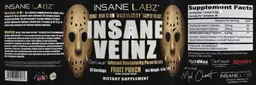 Label for Insane Veinz OxyGold Fruit Punch