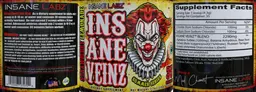 Label for Insane Veinz Strawberry Lemonade