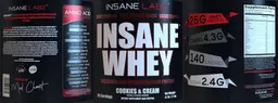 Label for Insane Whey Cookies & Cream