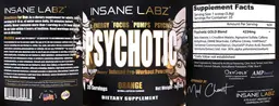 Label for Psychotic Gold Orange