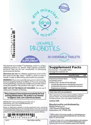 Label for Chewable Probiotics