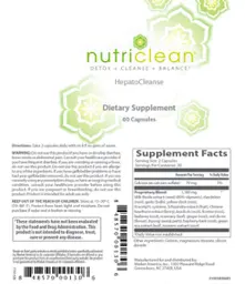 Label for HepatoCleanse