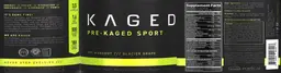 Label for Pre-Kaged Sport Glacier Grape