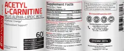 Label for Acetyl L-Carnitine plus Alpha-Lipoic Acid