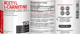 Label for Acetyl L-Carnitine plus Alpha-Lipoic Acid