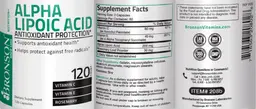 Label for Alpha Lipoic Acid