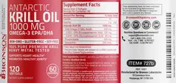 Label for Antarctic Krill Oil 1000 mg