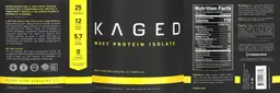 Label for Whey Protein Isolate Vanilla