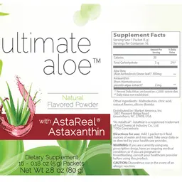 Label for Ultimate Aloe Natural Flavored Powder