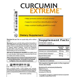 Label for Curcumin Extreme