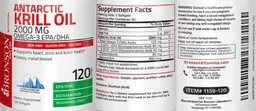 Label for Antarctic Krill Oil 2000 mg