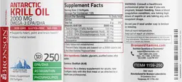 Label for Antarctic Krill Oil 2000 mg