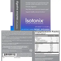 Label for Digestive Enzymes with Probiotics