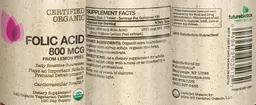 Label for Folic Acid 800 mcg
