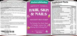 Label for Hair, Skin & Nails