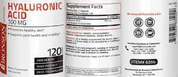 Label for Hyaluronic Acid 100 mg