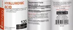 Label for Hyaluronic Acid 20 mg
