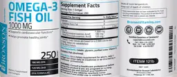 Label for Omega-3 Fish Oil 1000 mg