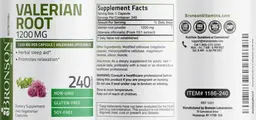 Label for Valerian Root 1200 mg