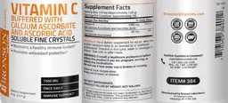 Label for Vitamin C Buffered with Calcium Ascorbate and Ascorbic Acid 1000 mg