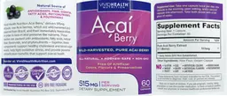 Label for Acai Berry 515 mg