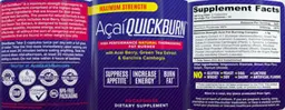 Label for Acai QuickBurn