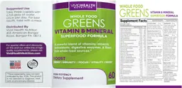 Label for Whole Food Greens