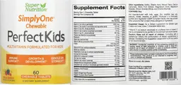 Label for Chewable Perfect Kids Wild Berry