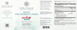 Label for Adult Pre-Probiotic Pixies Blackberry
