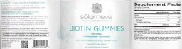 Label for Biotin Gummies Natural Strawberry Flavored