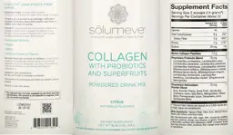 Label for Collagen with Probiotics and Superfruits Citrus