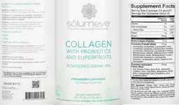 Label for Collagen with Probiotics and Superfruits Strawberry Lemonade
