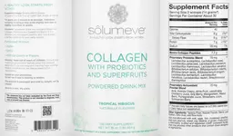 Label for Collagen with Probiotics and Superfruits Tropical Hibiscus