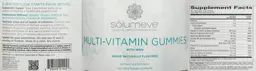Label for Multi-Vitamin Gummies with Iron Grape Naturally Flavored