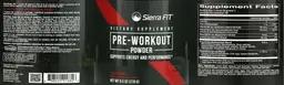 Label for Pre-Workout Powder Fruit Punch