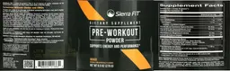 Label for Pre-Workout Powder Mango