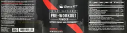Label for Pre-Workout Powder Watermelon