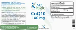 Label for CoQ10 100 mg
