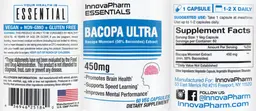 Label for Bacopa Ultra 450 mg