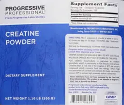 Label for Creatine Powder