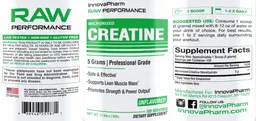 Label for Micronized Creatine 5 Grams