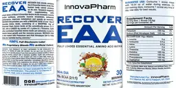 Label for Recover EAA Lemon Iced Tea