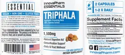 Label for Triphala 1,500 mg