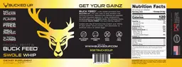 Label for Buck Feed Original Protein Swole Whip