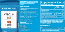 Label for Calcium Soft Chews 500 mg Caramel