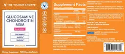 Label for Glucosamine Chondroitin MSM Raspberry