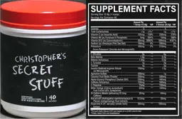 Label for Christopher's Secret Stuff